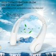 thumbnail image 2 of Neck Fan，Personal Neck Fan,Portable Neck Cooling Fan, Leafless，4000 mAn Battery Operated Wearable Personal Fan,Personal Cooling System Necklace,USB Rechargeable .3 Speeds, 2 of 7