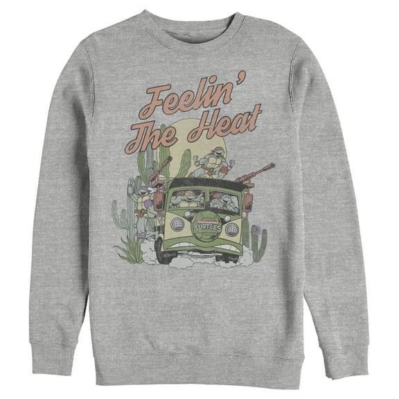 Men's Teenage Mutant Ninja Turtles Feelin' the Heat Sweatshirt Athletic Heather 3X Large