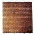 thumbnail image 2 of Ambesonne Brick Wall Shower Curtain, Rustic House Exterior, 69"Wx75"L, Brown Dark Brown, 2 of 4