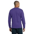 thumbnail image 2 of Port & Company PC55LS Mens Long Sleeve Core Blend Tees, Purple - 4XL, 2 of 6
