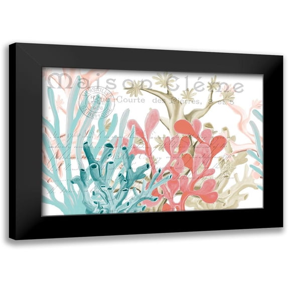 Kimberly, Allen 14x11 Black Modern Framed Museum Art Print Titled - Coral Coastal 1