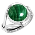 thumbnail image 1 of Natural Malachite Ring 925 Sterling Silver Handmade Jewelry, 1 of 6