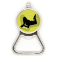 thumbnail image 1 of Yellow LONG HAIR PLUMP mujer Acero inoxidable Metal cerveza tapa sacacorchos, 1 of 3