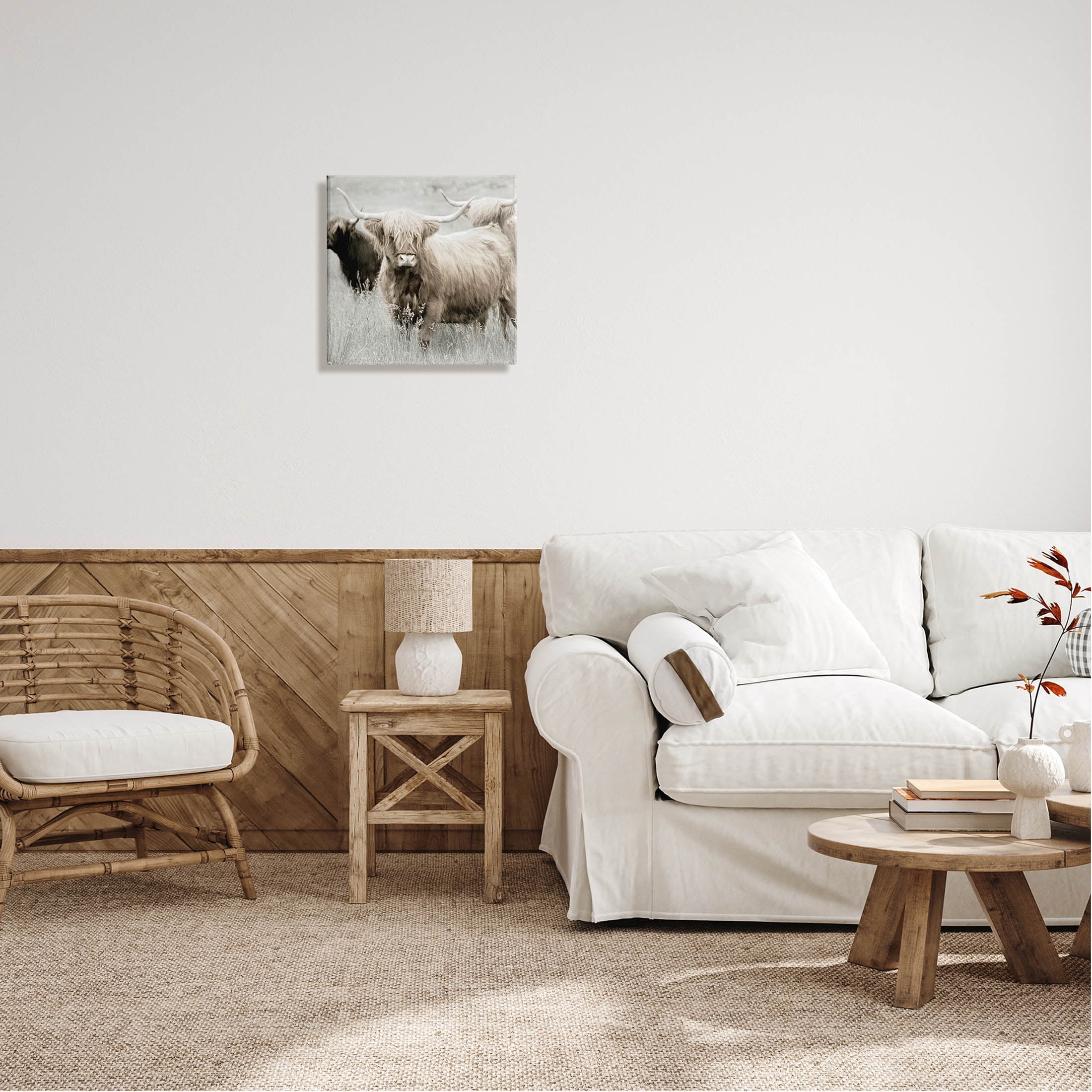Stupell Industries Highland Cattle Country Meadow Photograph Gallery Wrapped Canvas Print Wall Art, Design by Danita Delimont