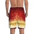 thumbnail image 3 of Fotbe Red Gold Glitter Pajama Shorts for Men, Men's Pajama Bottoms, Sleepwear,Short Pajama Pants-Large, 3 of 9