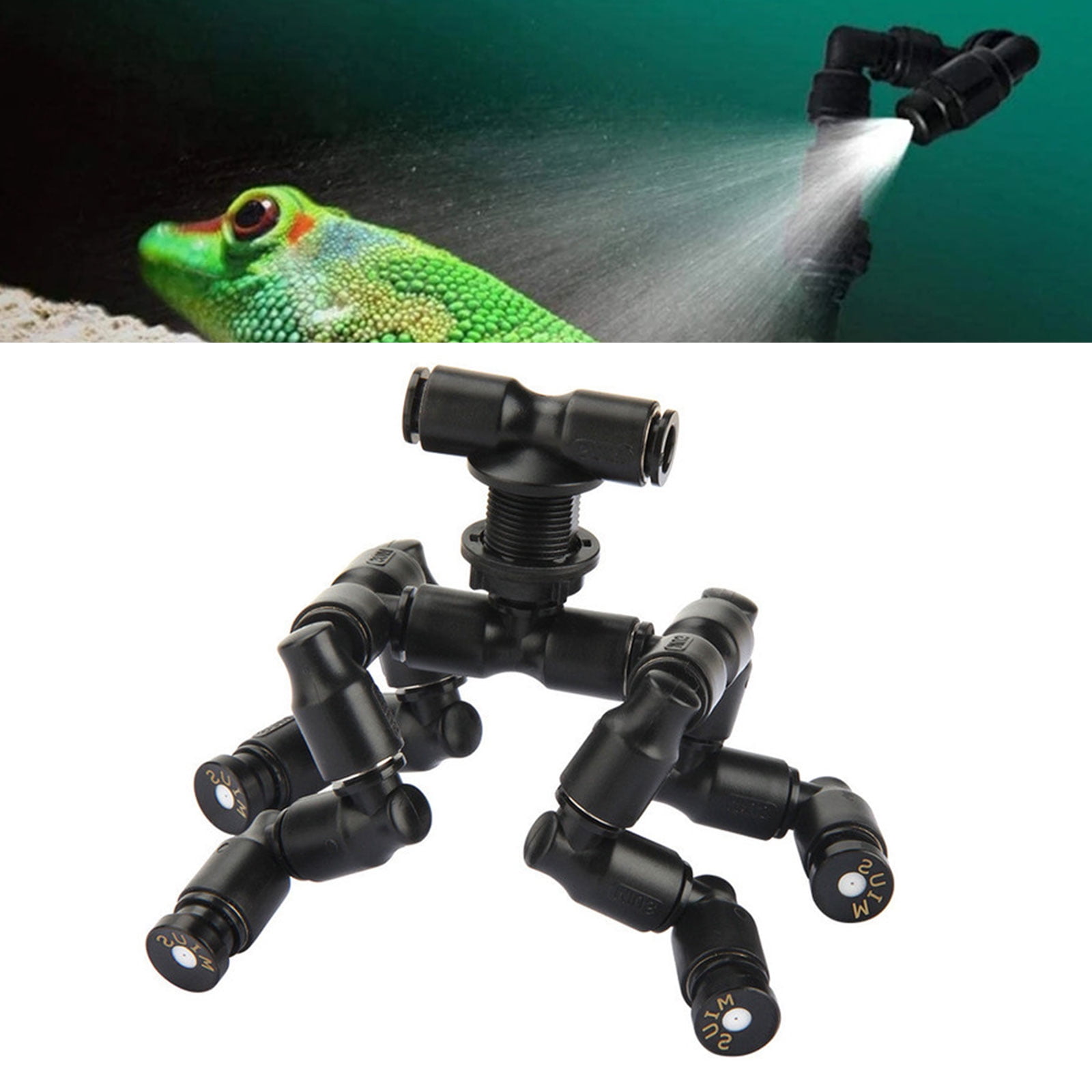 AUREVOIR Fogger Mist Sprinkler 360 Adjustable Nozzles Garden Greenhouse