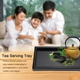 thumbnail image 6 of Tebru Wood Tea Tray, Tea Tray, Rectangle Shape Solid Wood Tea Coffee Snack Food Meals Serving Tray Plate Restaurant Trays, 6 of 8