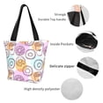 thumbnail image 5 of Kdxio Donuts and Coffee Women Reusable Grocery Bags Foldable Ripstop,Reusable Shopping Bags for Shopping,Gym,Gift, 5 of 7