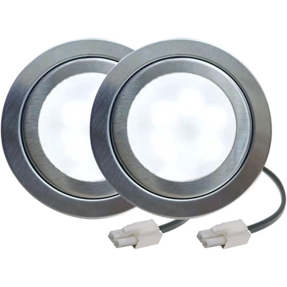 2-Pack 12V DC Kitchen Cooker Hood Light Bulb LED 1.5W for 60mm/2.50in Range Hood Bulb Undercabinet Closet LED Light Cabinet Puck Bulb Light (Warm White 3000K)