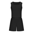 thumbnail image 6 of Aofany Women's 2 Piece Suits Square Neck Sleeveless Tank Tops with Shorts Casual Set Women's Summer Loungewear Sets Beach Outfits, 6 of 8