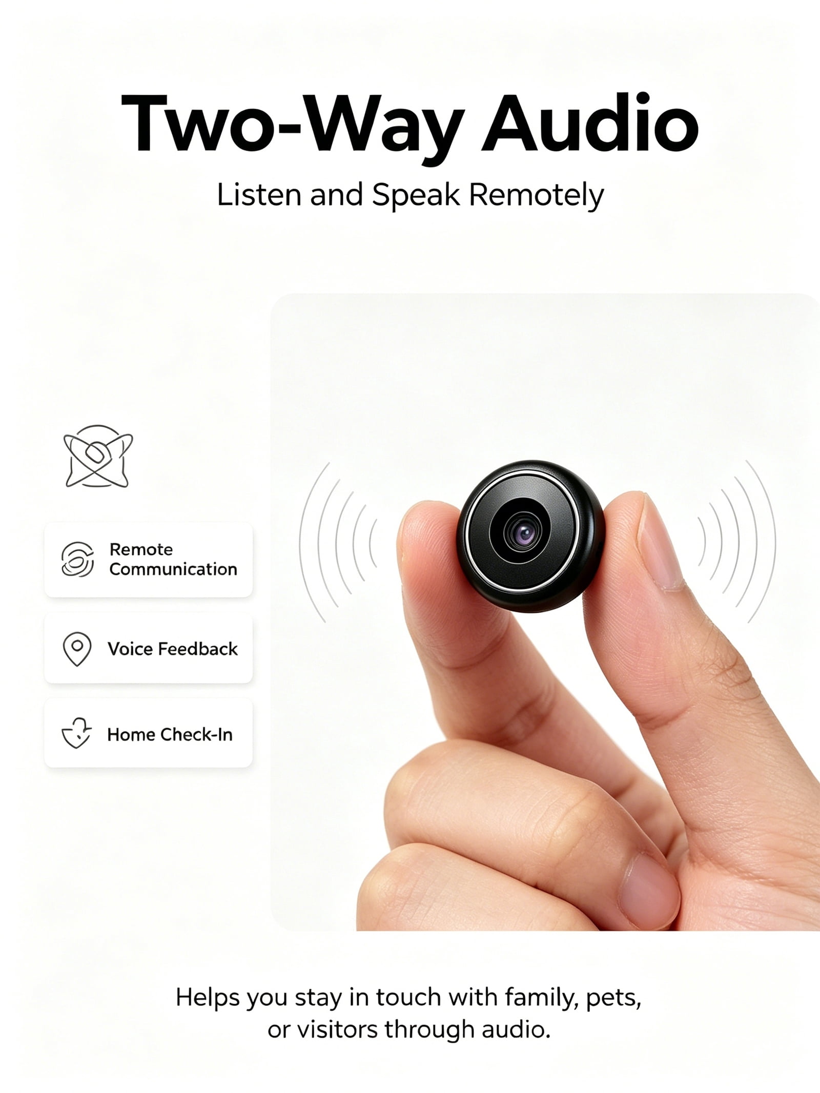 4K Ultra HD Mini Hidden Wifi Security Camera Magnetic IR Night Vision Motion Detection 2-Way Audio Loop Recording for Home Pet Indoor Use