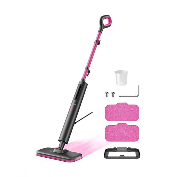 Schenley Pocket Steam Mop for Carpet & Floors, 15s Fast Heat-up, Chemical-Free for Hardwood, Tile & Laminate, Walls, Washable Pads, 3 Modes, Lightweight, Self-Standing, Sleek Design