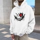 thumbnail image 1 of Sudadera con capucha para mujer, estampada, cuello redondo, manga larga, sudadera con capucha, camiseta, blusa, blusa de poliéster para hombre, 1 of 5