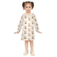 thumbnail image 2 of long-sleeved dress Monkey A-line dress with ribbed cuffs Soft and comfortable, 2 of 6