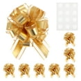 thumbnail image 1 of Uxcell 8 paquetes de grandes cintas para envolver regalos, cinta de lazo reutilizable tono dorado, 1 of 6
