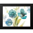 thumbnail image 2 of Loreth, Lanie 24x19 Black Modern Framed Museum Art Print Titled - Blue Watercolor Modern Poppies II, 2 of 5