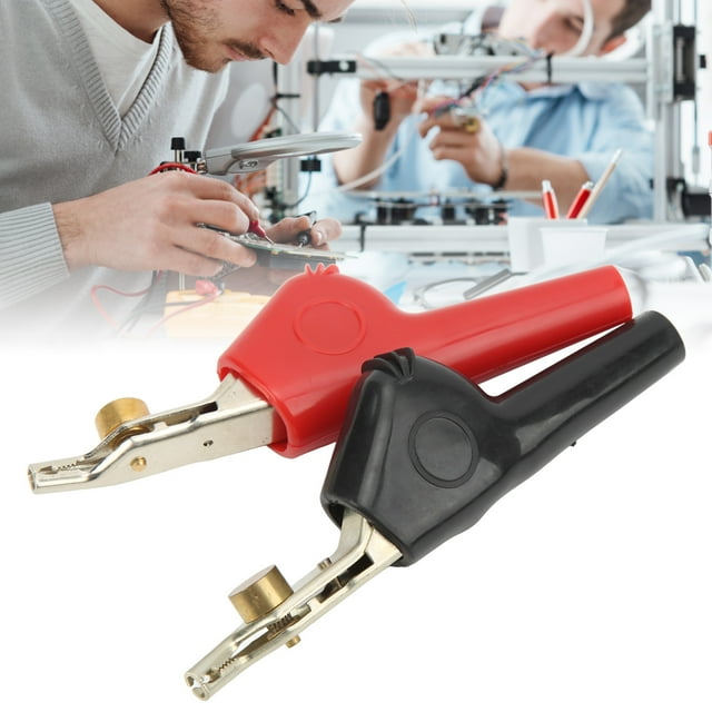 1 Set Non Stripping Test Clips with Needle PVC Cupronickel Electrical Clamps 25mm Opening