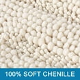 thumbnail image 3 of Bathroom Rugs Bath Rug Set 2 Piece Bathroom Contour Rug Toilet Mat Sets Non Slip Contour Bath Rug Ultra Thick Water Absorbent Striped Bath Mats Washable(20" x 32" Plus 20" x 20" U, Ivory), 3 of 6