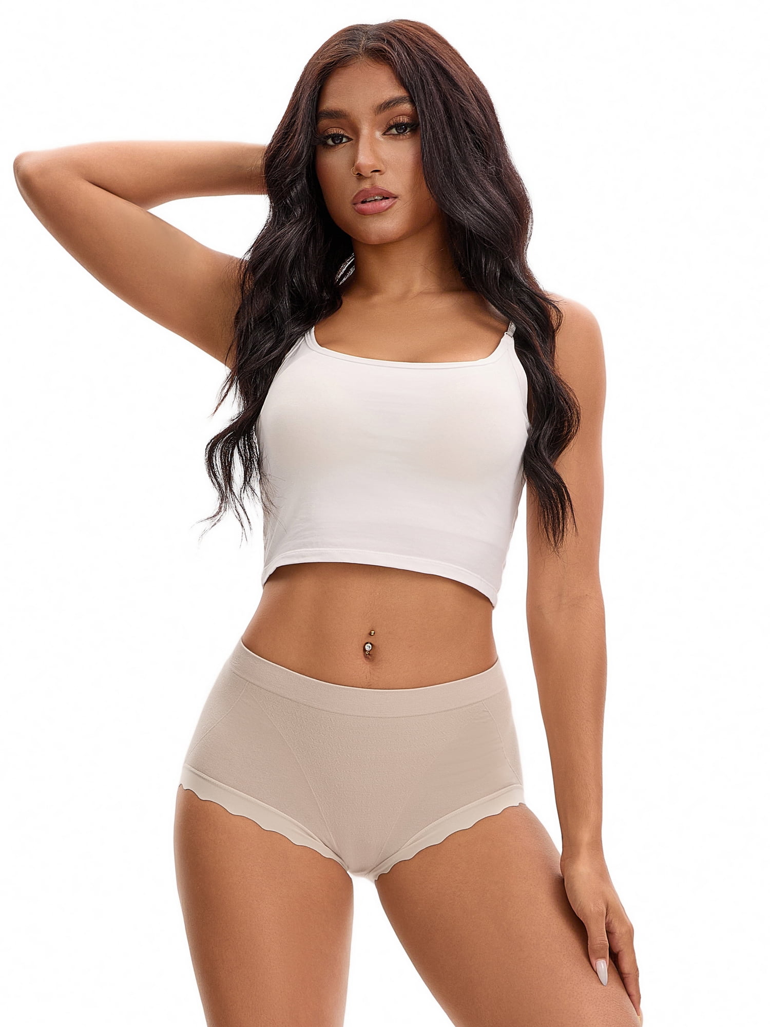 Unique Bargains High Waisted Tummy Control Briefs 2XL Pink