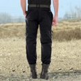 thumbnail image 3 of Pantalones de trabajo CRYSULLY para hombre Cargos Tactical Cotton Black 38, 3 of 6