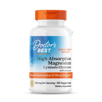 Doctor's Best High Absorption Magnesium Lysinate Glycinate 100%Chelated