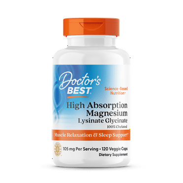 Doctor's Best High Absorption Magnesium Lysinate Glycinate 100%Chelated