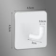 thumbnail image 6 of 6Pcs Wall Storage Hooks Strong Load-bearing Punch Free Simple Installation Self-Adhesive Stainless Steel Hooks Set, 6 of 8