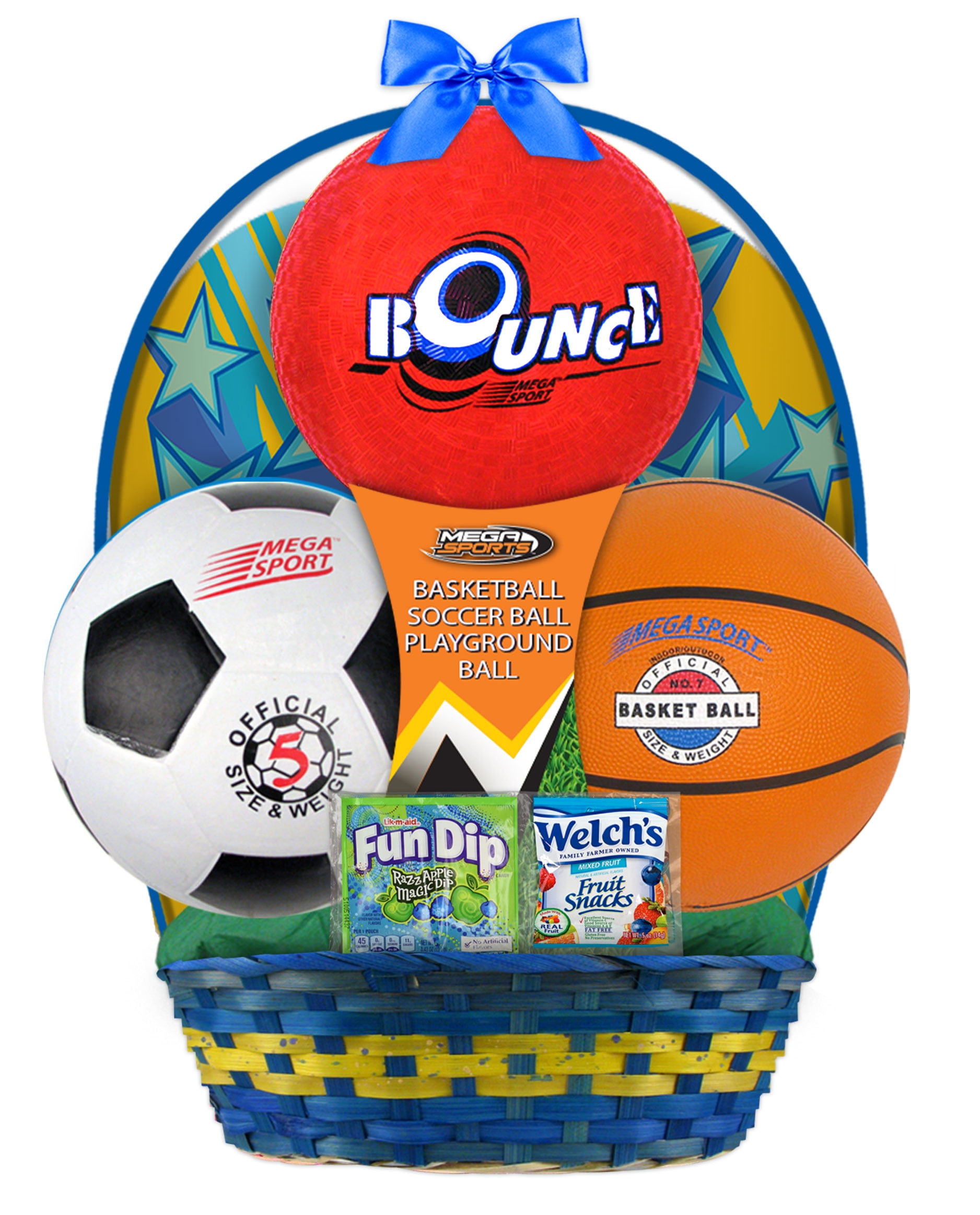 Megatoys Assorted Playground Ball Easter Basket Includes Playground