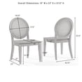 thumbnail image 5 of Crosley Furniture Katia 4-Piece Cane-Back Dining Chair Set in Driftwood, 5 of 10
