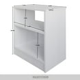 thumbnail image 4 of Castle Place Minimalist Nightstand with Shelf, Light Gray, 4 of 6