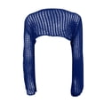 thumbnail image 4 of DHFJKG Womens Crochet Crop Top Swimsuit Cover Up Boat Neck Solid Color Sexy Hollow Out Knit Long Sleeve Cover Ups Soft Beachwear, 4 of 5