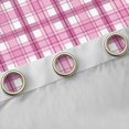thumbnail image 4 of Homewish Minimalist Plaid Stripes Blackout Curtains Set of 2 (52x84 Each) For Female Men Adults,Pink White Window Curtains,Abstract Geometric Curtains and Drapes,Luxury Bedroom Decor, 4 of 6