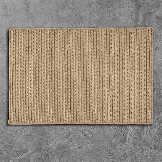 Colonial Mills Rug LS11R060X084S 5 x 7 ft. Sunbrella Solid Braided Rug Wheat