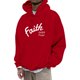 thumbnail image 2 of MHFRRA Sudadera con Capucha para Creyentes, Sudadera Informal con Capucha y Diseño Inspirador, Ropa de Calle Cómoda para Uso Diario Rojo, 2 of 3