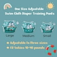 thumbnail image 3 of KaWaii Baby Swim Cloth Diapers - One Size Adjustable to Fit 10-40 lbs, Baby Shower Swimming Lessons 3-Pack #9, 3 of 8