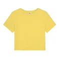 thumbnail image 3 of Giffimy Women's Yellow Colorful Brushstroke Stripes Wildflower Graphic Short Sleeve Crop T-Shirt XS-XL Daily Wear Crewneck Top, 3 of 6