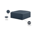 thumbnail image 2 of Meridian Furniture Cube Navy Blue Vegan Leather Ottoman, 2 of 6