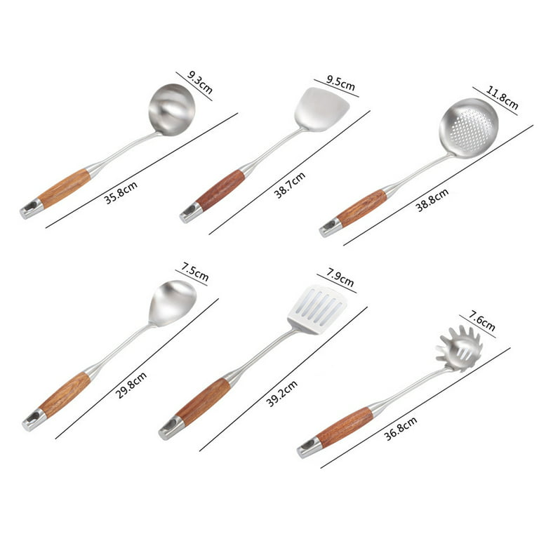 304 Stainless Steel Silicone Cooking Utensil Set Kitchen Novel