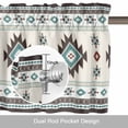 thumbnail image 6 of Southwest Ethnic Kitchen Curtain Valances for Windows Farmhouse Short Curtains, Boho Aztec Tribal Abstract Aesthetic Rod Pocket Valance Curtain for Bedroom Cafe Living Room, 6 of 8