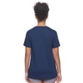 thumbnail image 3 of Expert Brand Women's USA-Made MoCA V-Neck Cotton Blend T-Shirt, Navy, XS, 3 of 6