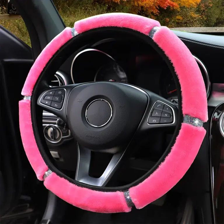 Car Plush Artificial DiamondI Nlaid Steering Wheel Cover Walmart