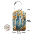 thumbnail image 4 of Cauagu Rustic Blue Vase Blossoms Pattern Luggage Tags,Leather Luggage Tags Personalized Luggage Tag Travel Tags Privacy Cover ID Label for Travel Bag Suitcase-2 PCS, 4 of 5