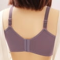 thumbnail image 4 of AINIYS Secure Fit Bra for Women Wireless Front Closure Thin Fabric Bralettes Soft Cup Bra Floral Lace Bralette Maternity Nursing Bra Breathable Everyday Bras Purple 40/90, 4 of 5