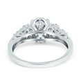 thumbnail image 3 of Vintage Style Wedding Ring Round Simulated Cubic Zirconia 925 Sterling Silver Size 8, 3 of 5