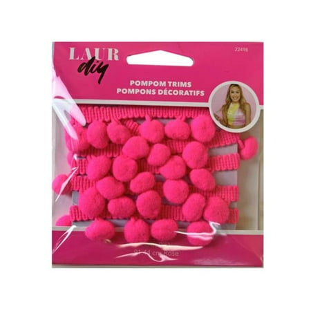 Kole Imports CH979-96 Laurdiy Pink Pom Pom - Pack of 96