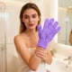 thumbnail image 4 of Lunxisen 1 Pcs Exfoliating Dual Texture Bath Gloves for Shower, Spa, Massage and Body Scrubs, Dead Skin Cell Remover, Gloves with Hanging Loop, 4 of 8