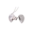 thumbnail image 1 of Heart Shaped Diamond USB Flash Drive (Silver 32GB), Advanced Heart Diamond High Speed ​​USB 3.0 Flash Data Storage Stick, 1 of 5