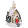 thumbnail image 4 of Casa navideña con luz de nieve, miniatura de Navidad de resina con luz cálida, centros de mesa decorativos, encantadores para sala de estar vívidos Estilo B, 4 of 8