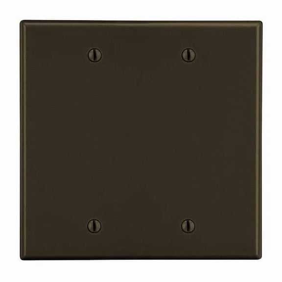 Hubbell Wiring Device-Kellems BlnkBxMntWllPlt,Mid;Brn,2Gng,Smth Stn PJ23