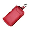 thumbnail image 3 of High Capacity Leather Key Pouch Large Capacity Zipper Car Key Case, 3 of 3